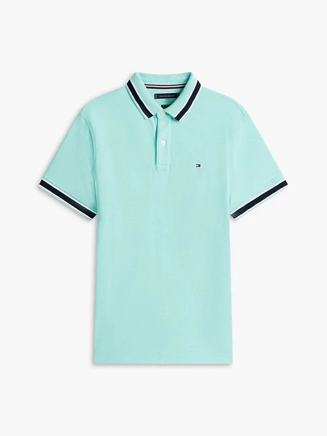 Polo com corte regular e detalhes em contraste Polo com corte regular e detalhes em contraste
