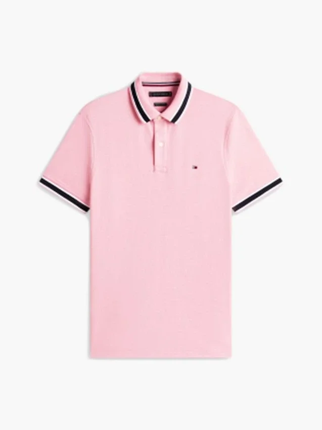 Polo com corte regular e detalhes em contraste Polo com corte regular e detalhes em contraste