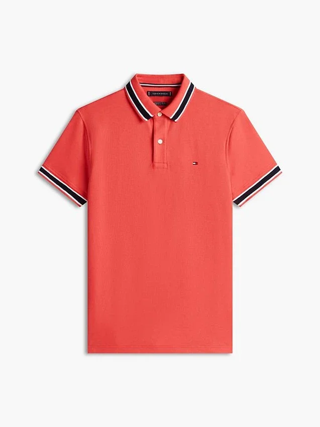 Polo com corte regular e detalhes em contraste Polo com corte regular e detalhes em contraste