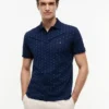 Polo com corte regular e estampado de âncoras Polo com corte regular e estampado de âncoras