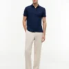 Polo com corte regular e estampado de âncoras Polo com corte regular e estampado de âncoras