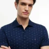 Polo com corte regular e estampado de âncoras Polo com corte regular e estampado de âncoras