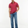 Polo com corte regular e riscas que absorve a humidade Polo com corte regular e riscas que absorve a humidade