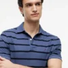 Polo com corte regular e riscas que absorve a humidade Polo com corte regular e riscas que absorve a humidade