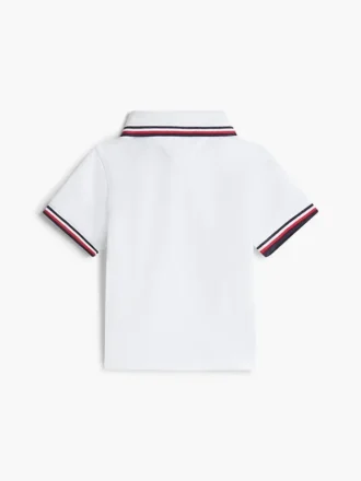 Polo com detalhes em borda para bebés