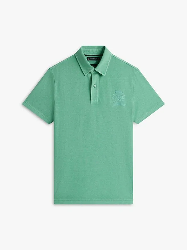 Polo com emblema tingido na peça, corte regular Polo com emblema tingido na peça, corte regular