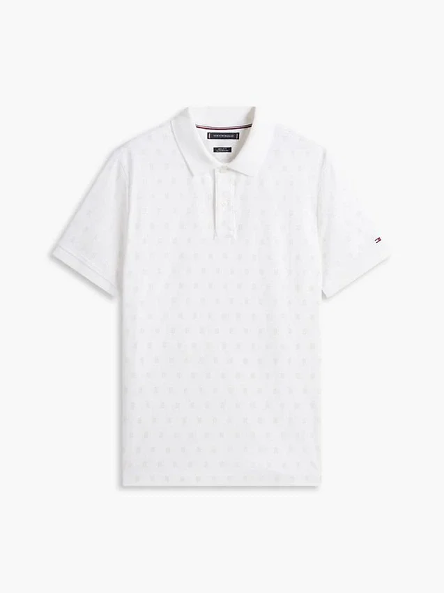 Polo com estampado de bandeiras em toda a peça Polo com estampado de bandeiras em toda a peça