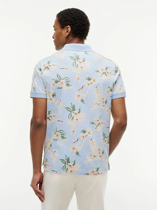 Polo com estampado floral e corte regular Polo com estampado floral e corte regular