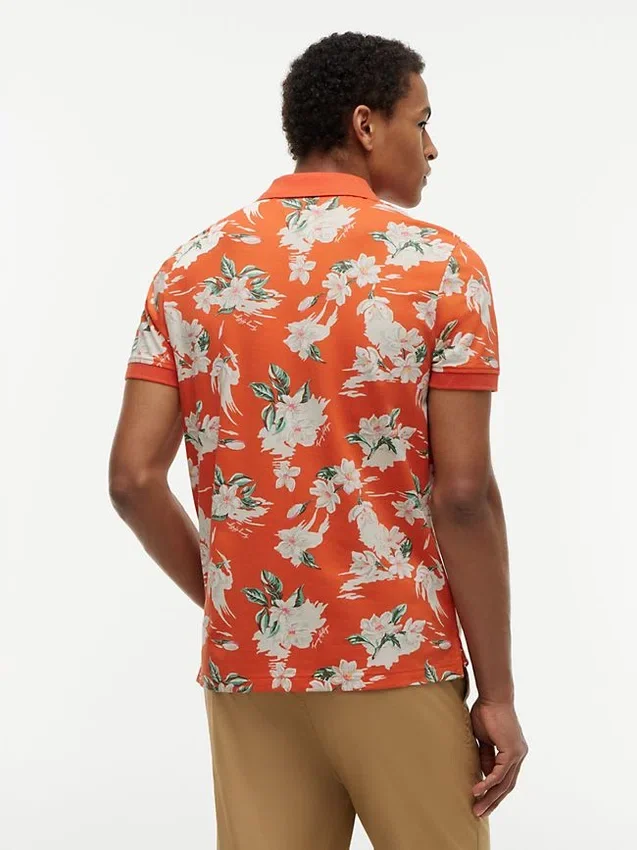 Polo com estampado floral e corte regular Polo com estampado floral e corte regular