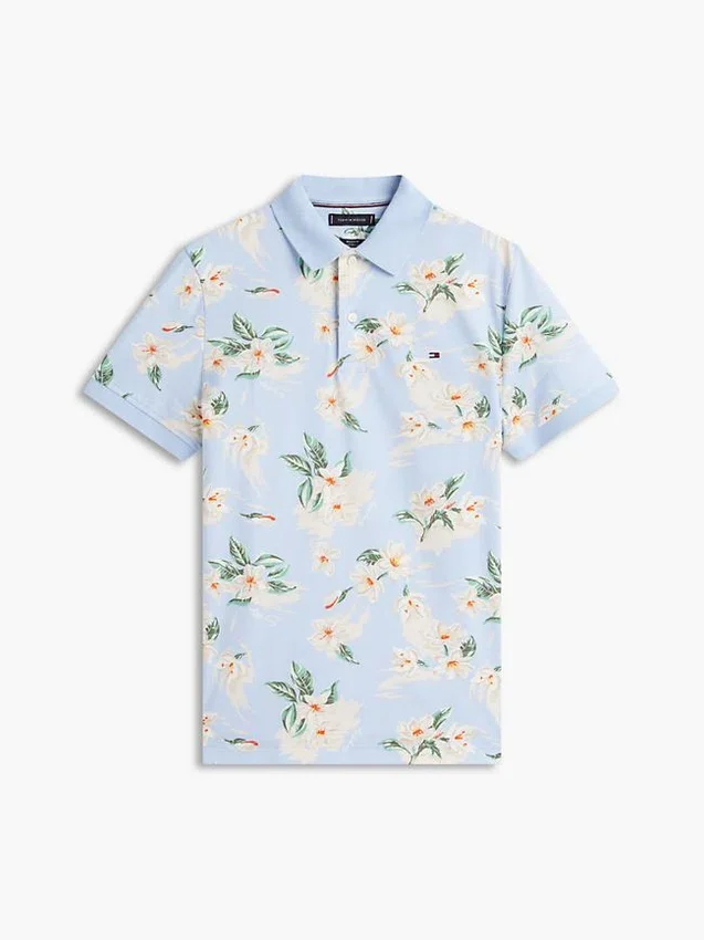 Polo com estampado floral e corte regular Polo com estampado floral e corte regular