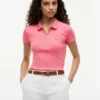 Polo com fecho de correr e corte justo Polo com fecho de correr e corte justo