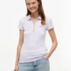 Polo com fecho de correr e corte justo Polo com fecho de correr e corte justo