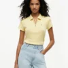 Polo com fecho de correr e corte justo Polo com fecho de correr e corte justo