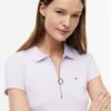 Polo com fecho de correr e corte justo Polo com fecho de correr e corte justo