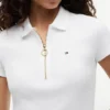 Polo com fecho de correr e corte justo Polo com fecho de correr e corte justo
