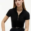 Polo com fecho de correr e corte justo Polo com fecho de correr e corte justo