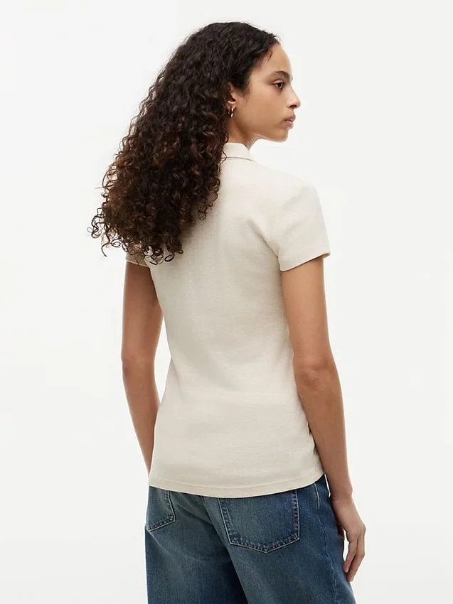 Polo com fecho de correr e corte justo Polo com fecho de correr e corte justo