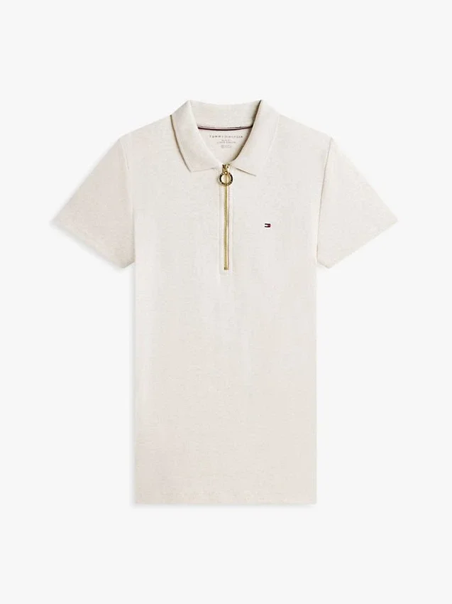 Polo com fecho de correr e corte justo Polo com fecho de correr e corte justo