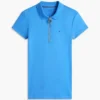 Polo com fecho de correr e corte justo Polo com fecho de correr e corte justo