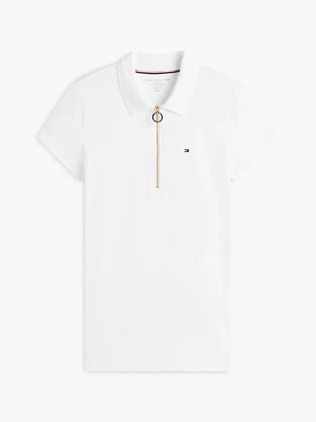 Polo com fecho de correr e corte justo Polo com fecho de correr e corte justo