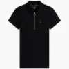Polo com fecho de correr e corte justo Polo com fecho de correr e corte justo