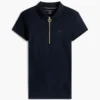 Polo com fecho de correr e corte justo Polo com fecho de correr e corte justo