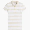 Polo com fecho e riscas de râguebi, corte justo Polo com fecho e riscas de râguebi, corte justo