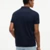 Polo com fecho em algodão liso, corte regular Polo com fecho em algodão liso, corte regular