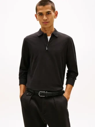 Polo com fecho em algodão suave