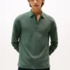 Polo com fecho em algodão suave Polo com fecho em algodão suave