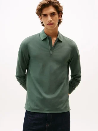 Polo com fecho em algodão suave