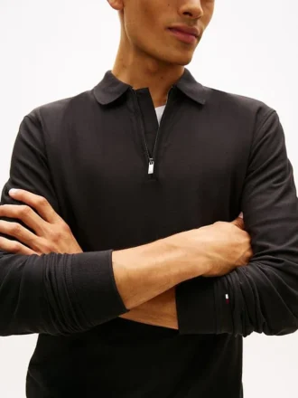 Polo com fecho em algodão suave