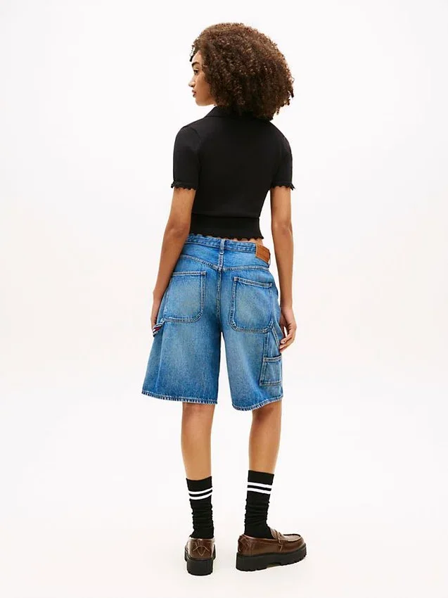 Polo com gola em folha de alface da Tommy Jeans Polo com gola em folha de alface da Tommy Jeans