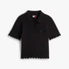 Polo com gola em folha de alface da Tommy Jeans Polo com gola em folha de alface da Tommy Jeans