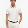 Polo com gola em jacquard de corte regular Polo com gola em jacquard de corte regular