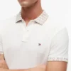 Polo com gola em jacquard de corte regular Polo com gola em jacquard de corte regular