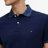 Polo com gola em jacquard de corte regular Polo com gola em jacquard de corte regular