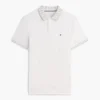Polo com gola em jacquard de corte regular Polo com gola em jacquard de corte regular