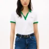 Polo com logótipo bordado em letra cursiva e corte regular Polo com logótipo bordado em letra cursiva e corte regular