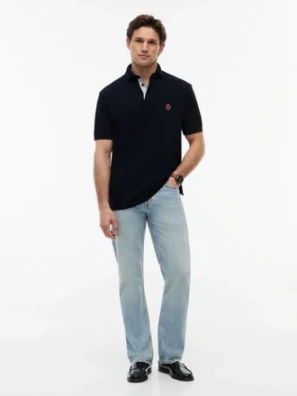 Polo com logótipo Classic Fit Archive Crest