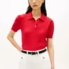 Polo com logótipo da bandeira em ponto de malha Polo com logótipo da bandeira em ponto de malha