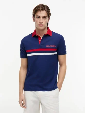 Polo com logótipo Hilfiger de ajuste regular