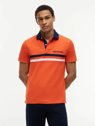 Polo com logótipo Hilfiger de ajuste regular