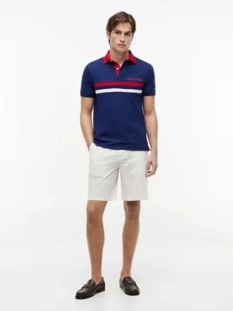 Polo com logótipo Hilfiger de ajuste regular