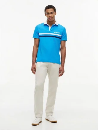 Polo com logótipo Hilfiger de ajuste regular