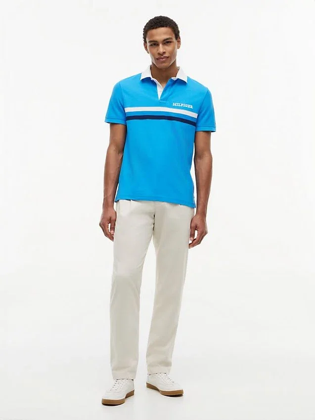 Polo com logótipo Hilfiger de ajuste regular Polo com logótipo Hilfiger de ajuste regular