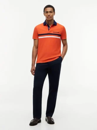 Polo com logótipo Hilfiger de ajuste regular