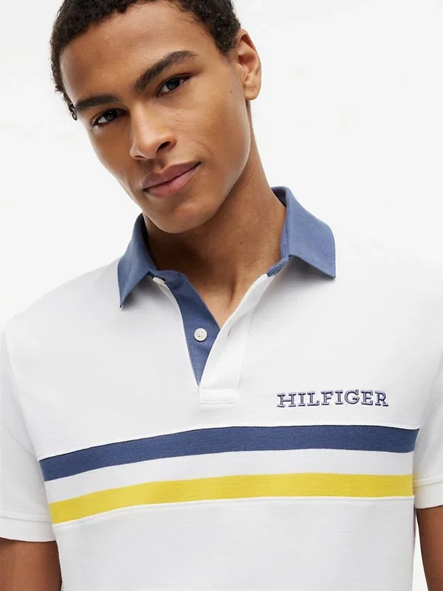 Polo com logótipo Hilfiger de ajuste regular Polo com logótipo Hilfiger de ajuste regular