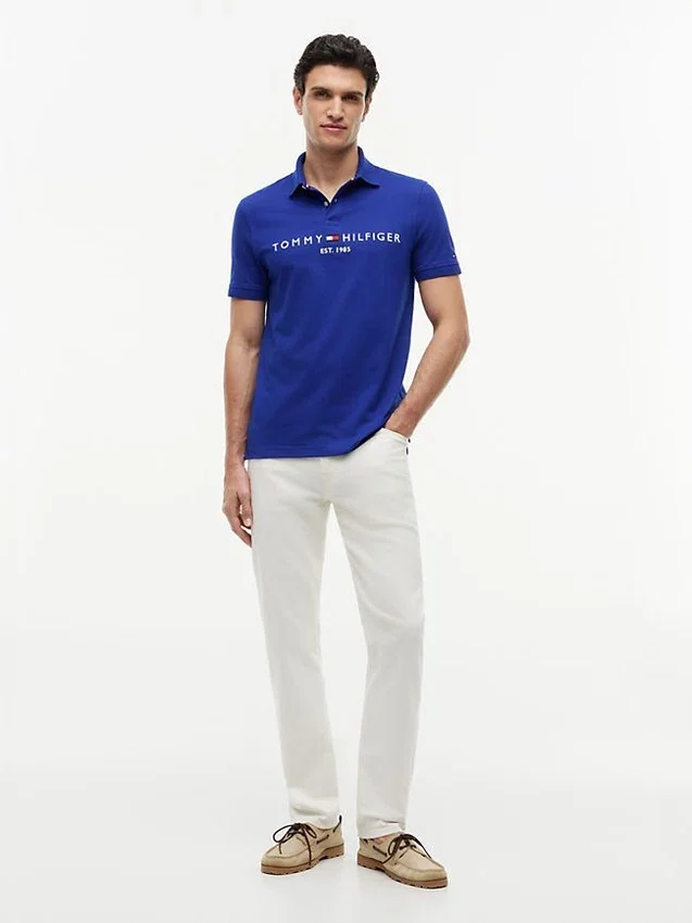 Polo com logótipo Tommy bordado Polo com logótipo Tommy bordado