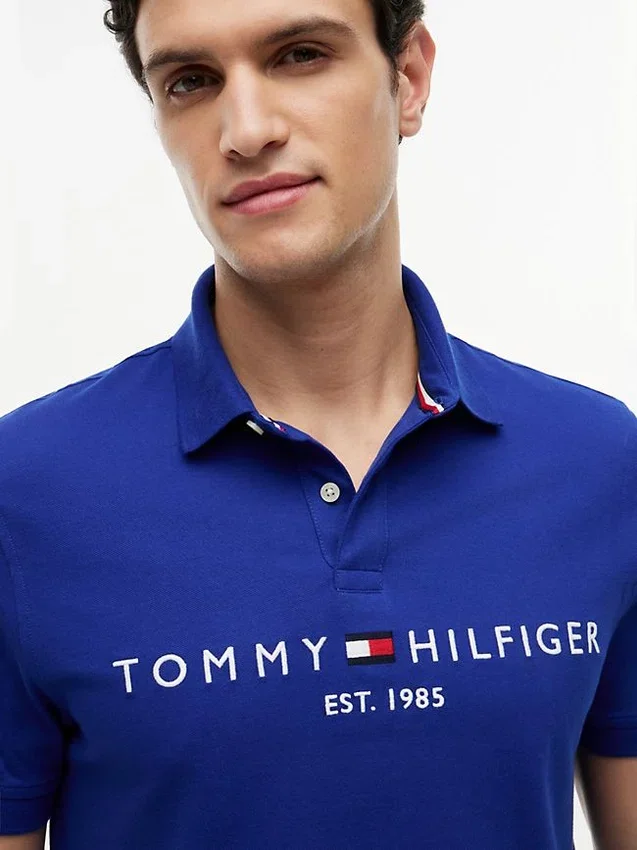 Polo com logótipo Tommy bordado Polo com logótipo Tommy bordado